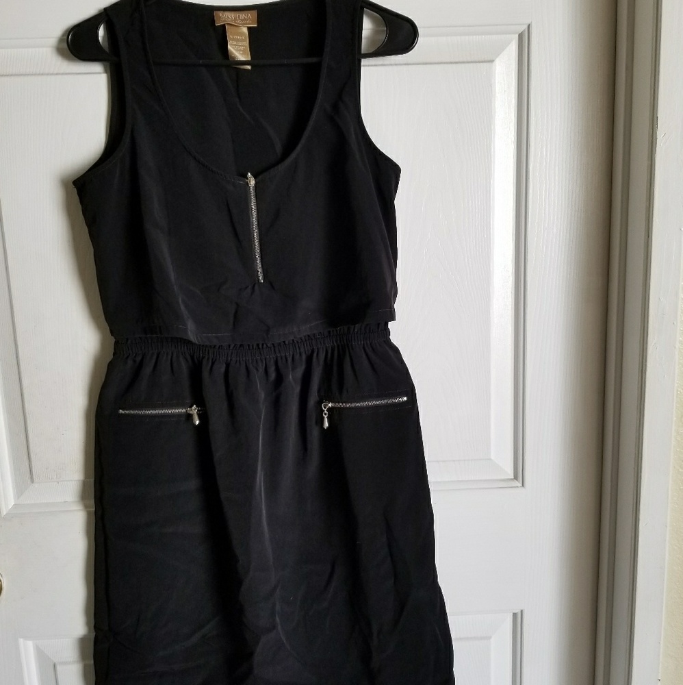 Tina Knowles Black Dress